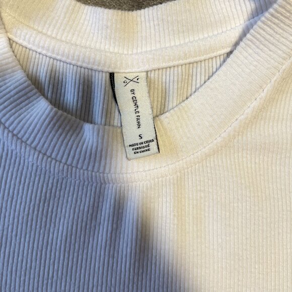 Gentle Fawn Ribbed Long White Top Small - Picture 5 of 5